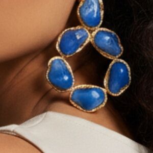 Blue  Drop Earrings  One Pair